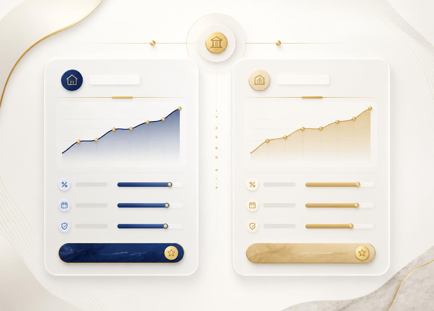 Organised repayment comparison dashboard panels